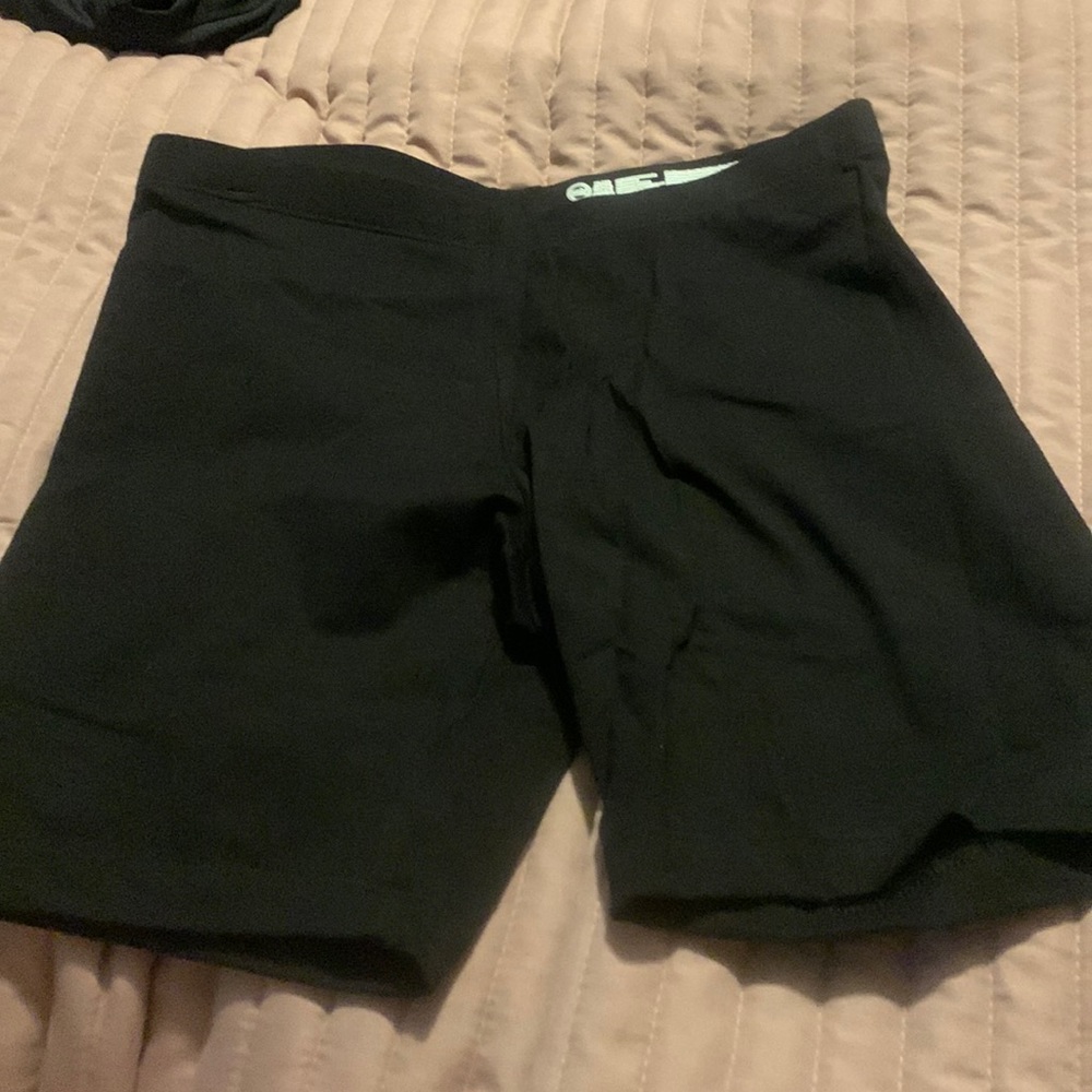 Black legging-like shorts, good for going under dresses